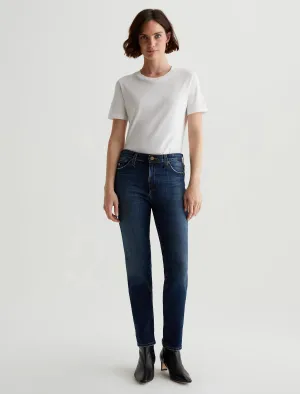 Mari Mid-Rise Slim Straight Leg Jean