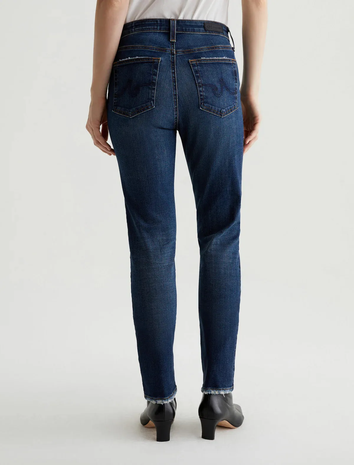 Mari Mid-Rise Slim Straight Leg Jean