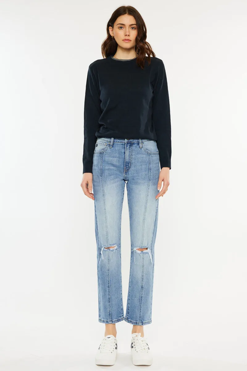 Marley High Rise Slim Straight Leg  Jeans