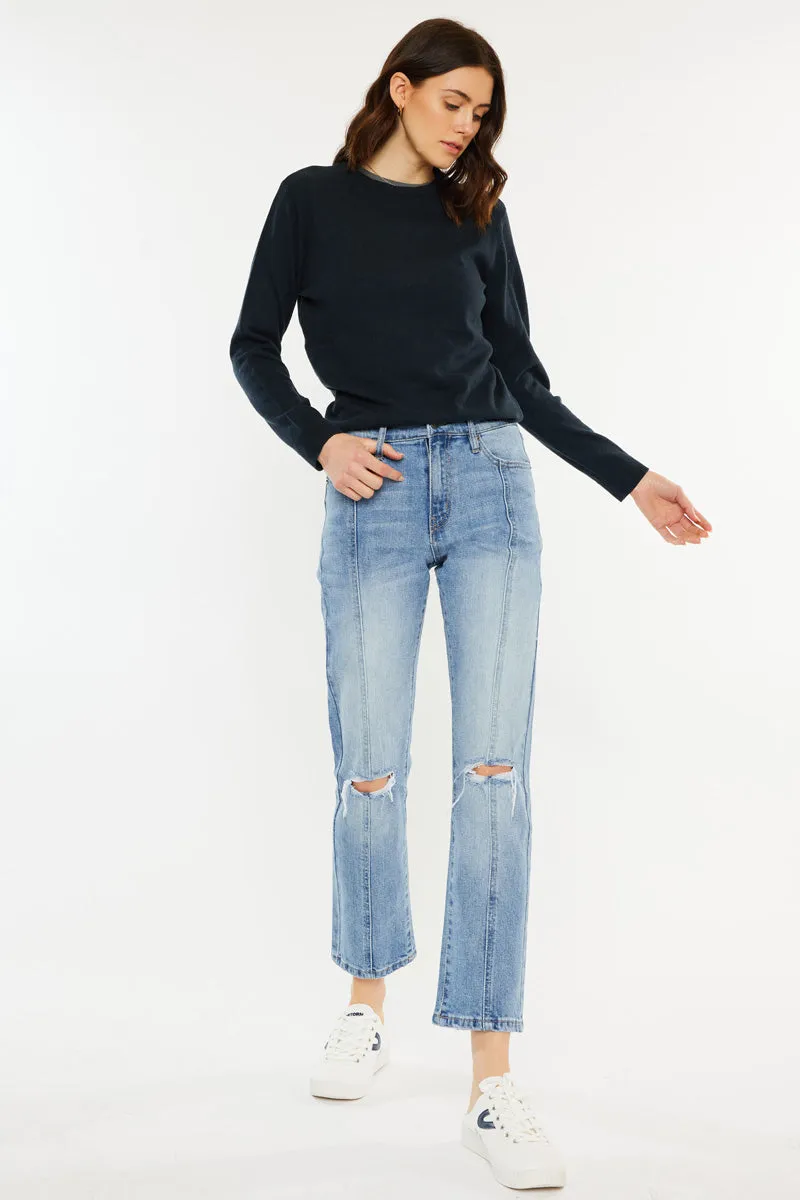 Marley High Rise Slim Straight Leg  Jeans