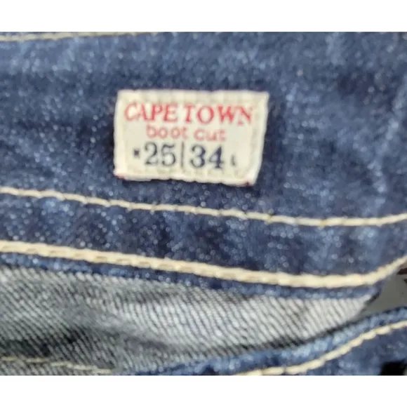 MEK Cape Town boot cut blue denim jeans size 25/34