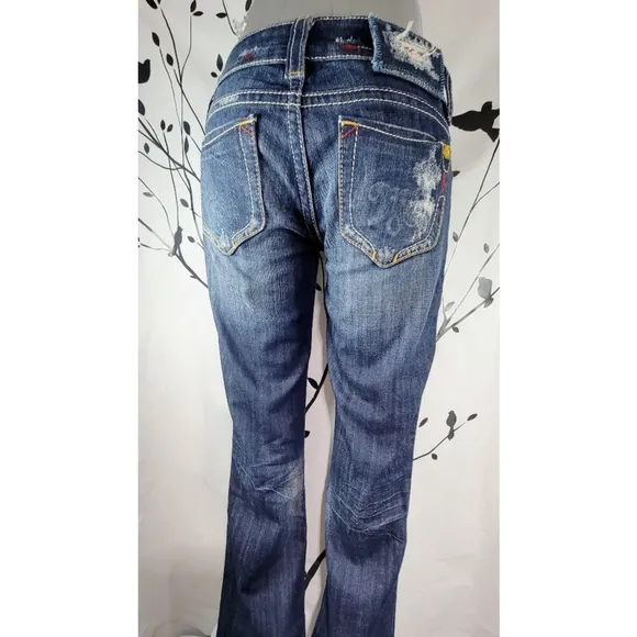 MEK Cape Town boot cut blue denim jeans size 25/34