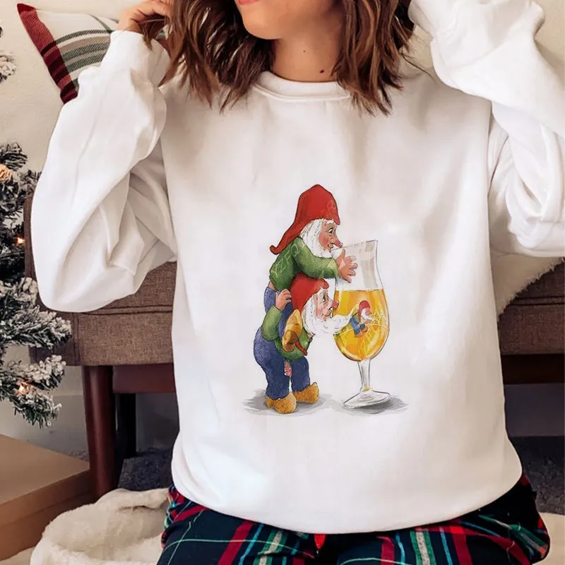 Merry Christmas O-Neck White Sweater U