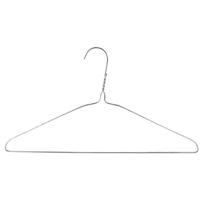 Metal Wire Coat Hangers, Slimline & Space-Saving With Trouser Bar