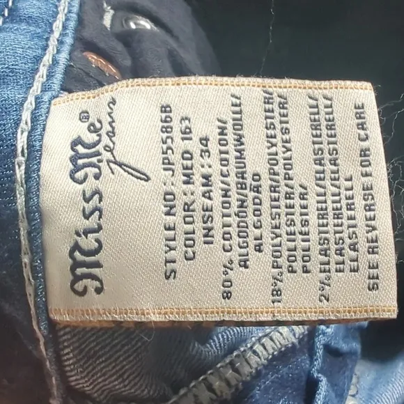 MISS ME Signature Rise bootcut jeans medium wash denim sz 28x34L The Buckle