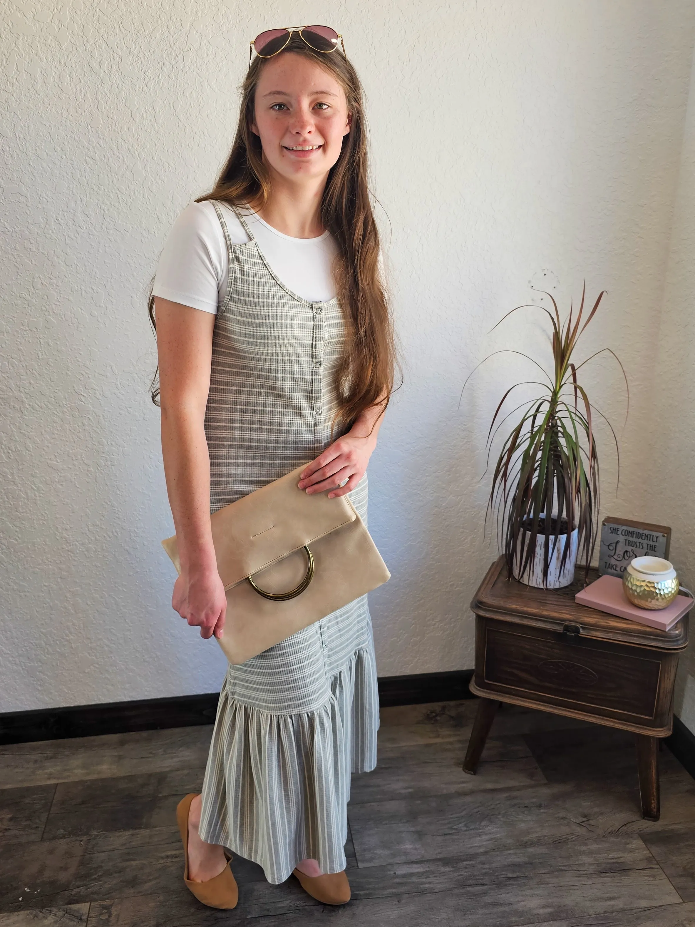 Modest Layering Cropped Tee in White
