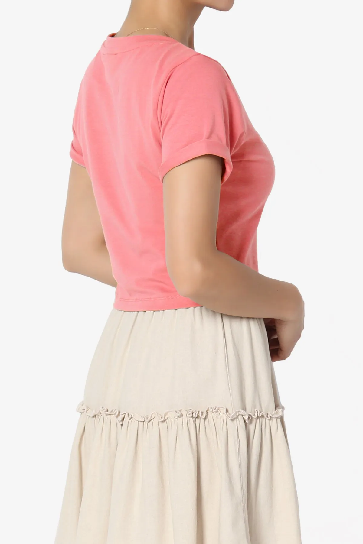 Moore Crew Neck Cotton Crop Tee
