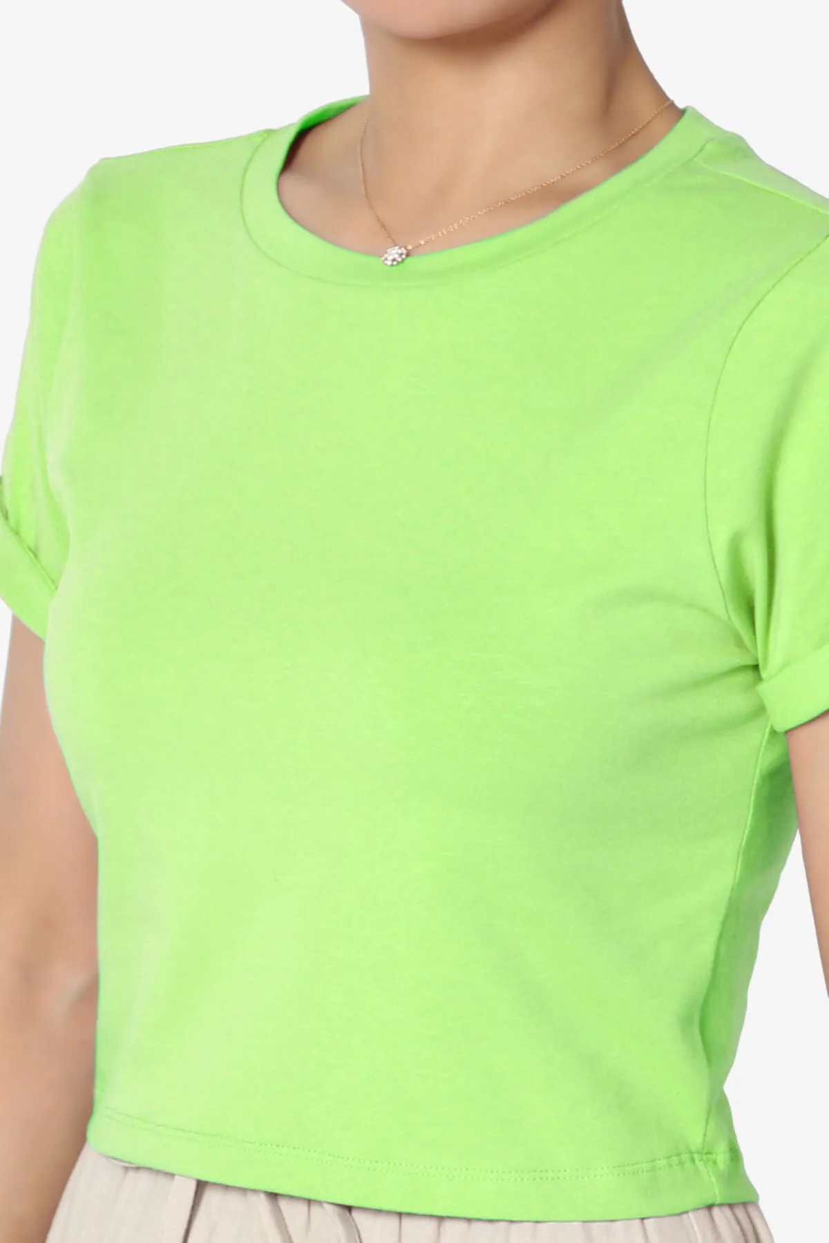 Moore Crew Neck Cotton Crop Tee
