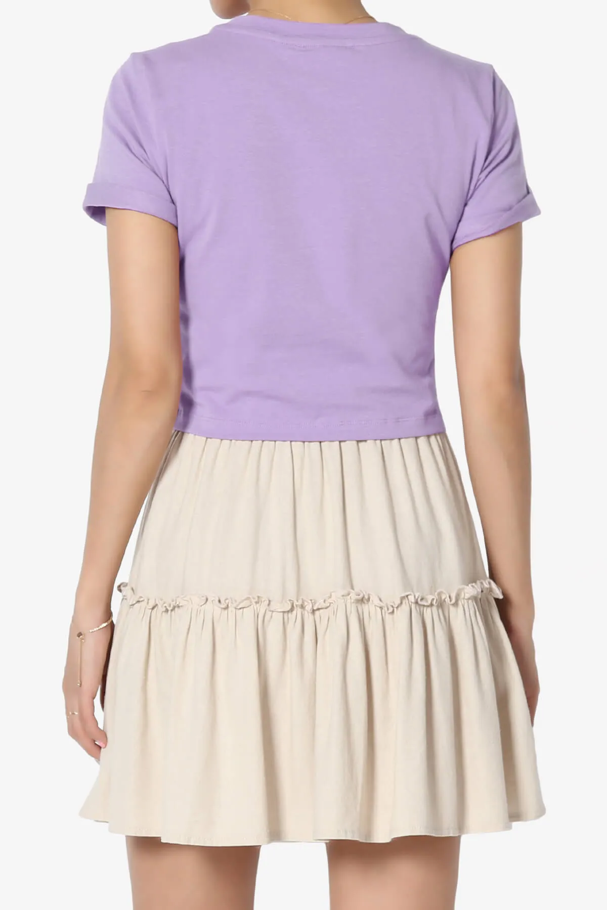 Moore Crew Neck Cotton Crop Tee
