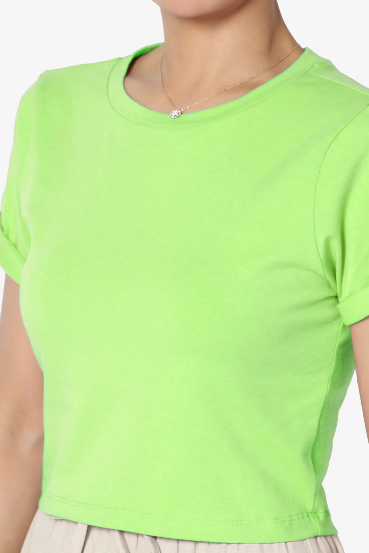 Moore Crew Neck Cotton Crop Tee