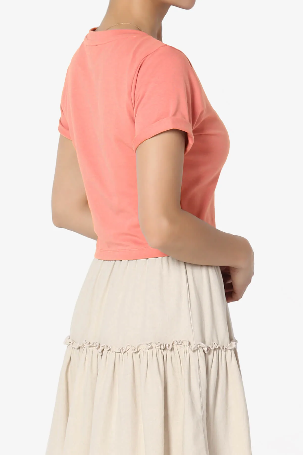 Moore Crew Neck Cotton Crop Tee