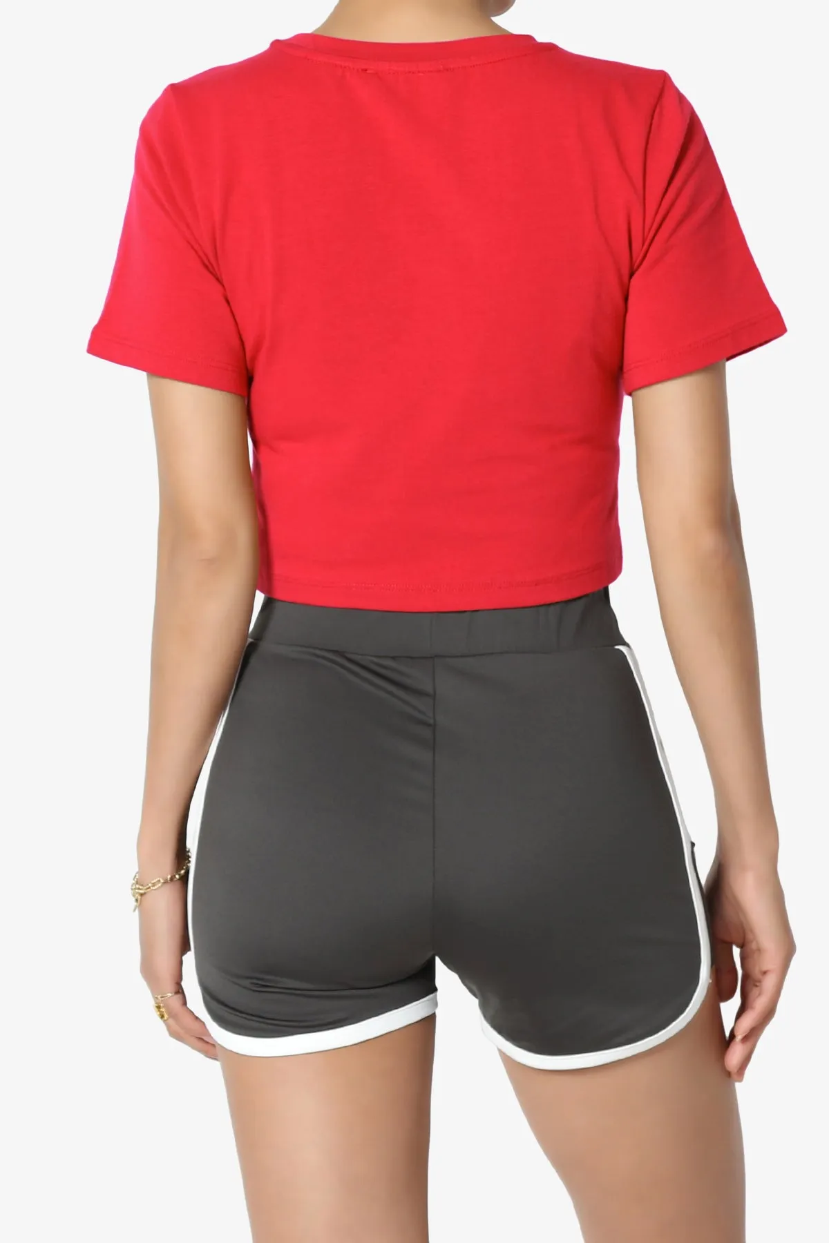 Moore Crew Neck Cotton Crop Tee