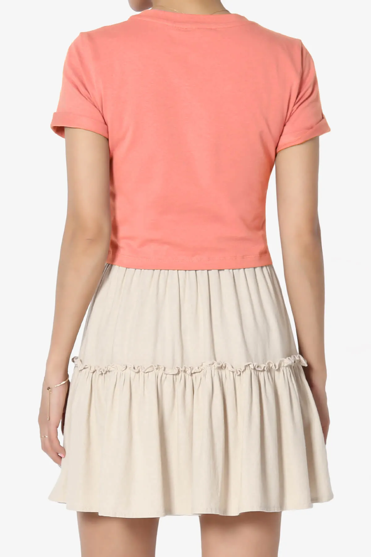 Moore Crew Neck Cotton Crop Tee
