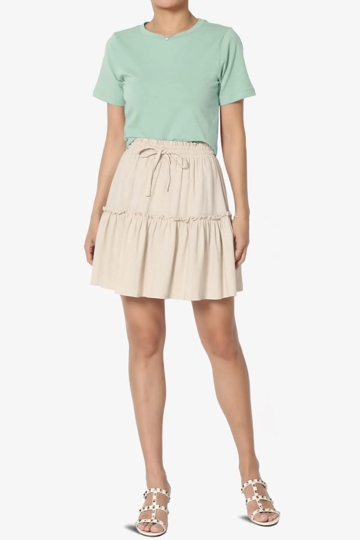 Moore Crew Neck Cotton Crop Tee