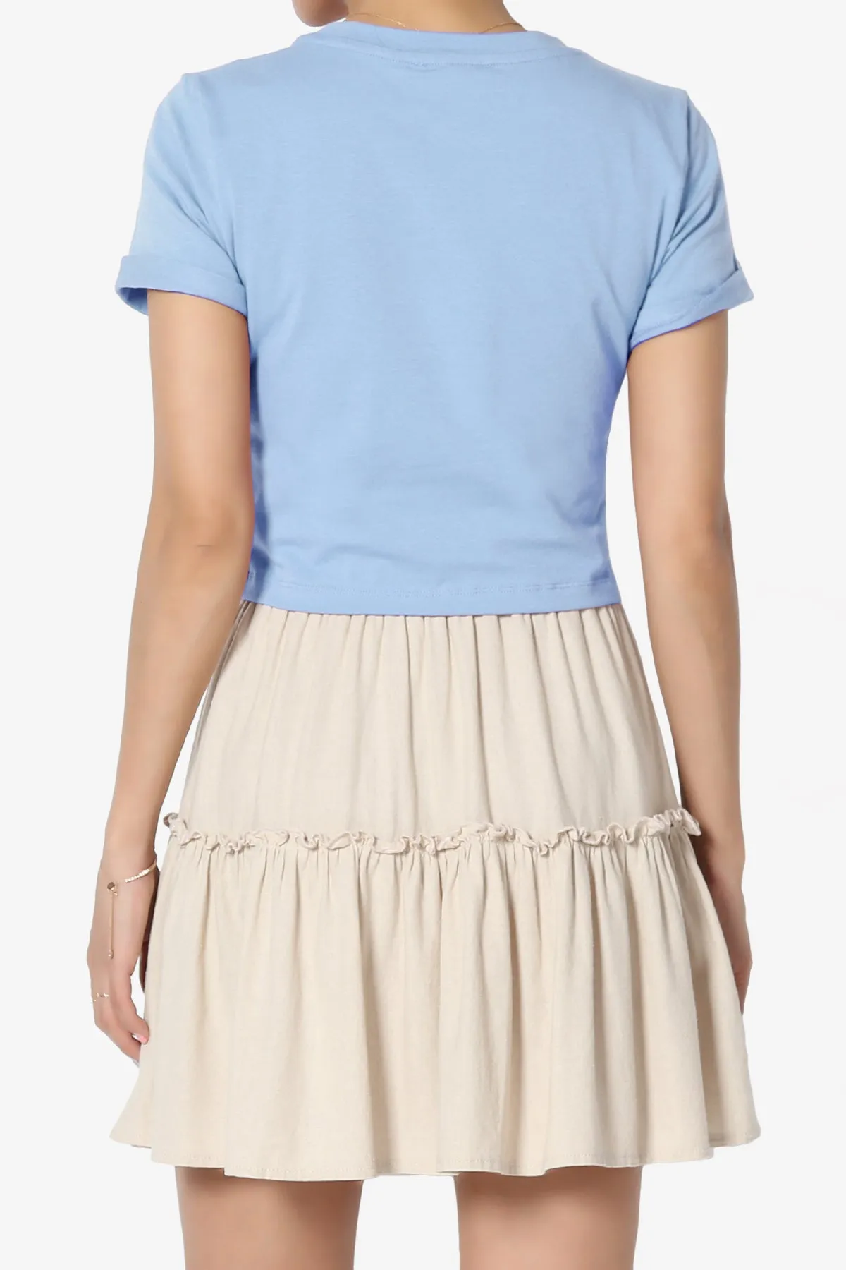 Moore Crew Neck Cotton Crop Tee