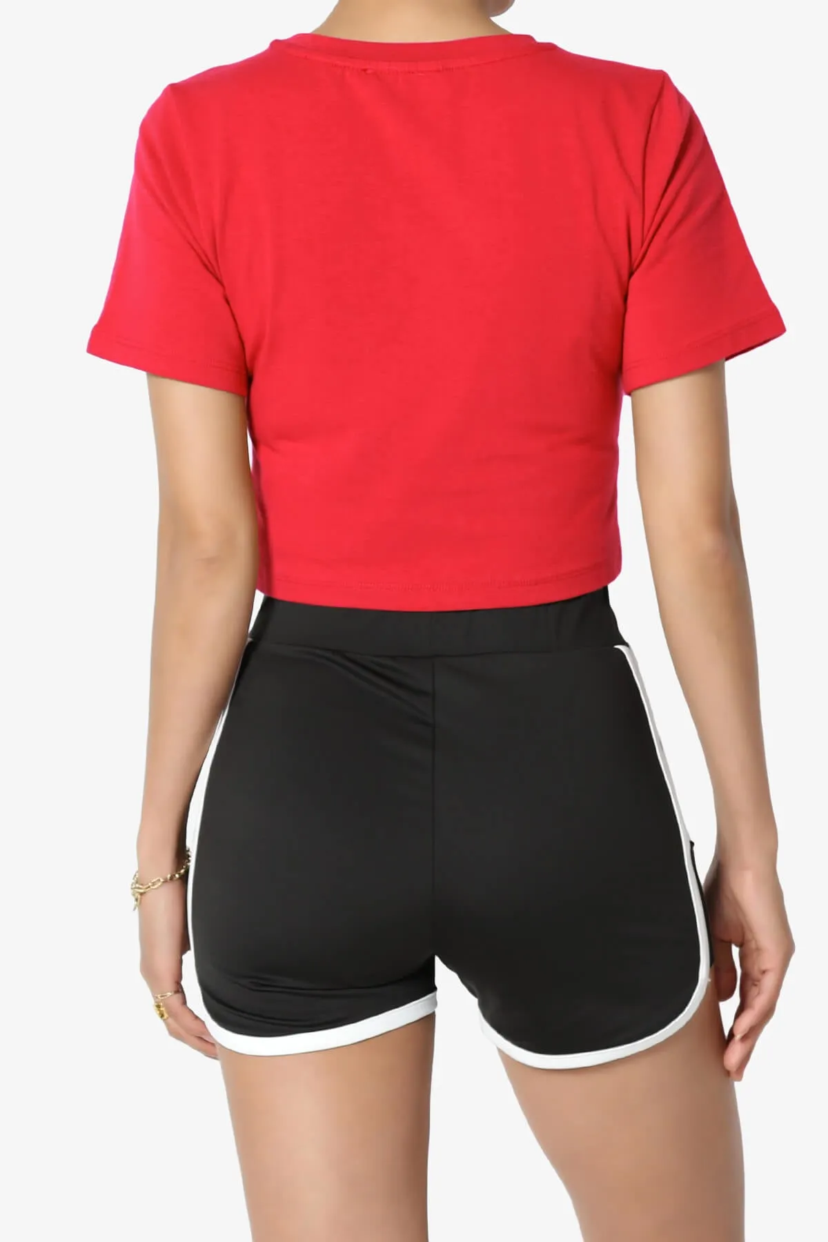 Moore Crew Neck Cotton Crop Tee