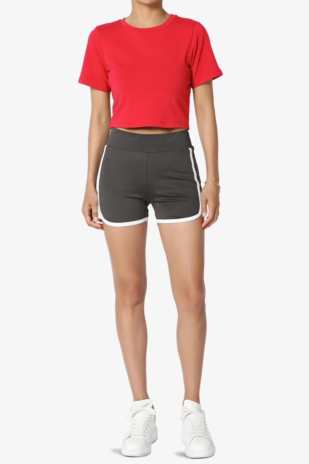 Moore Crew Neck Cotton Crop Tee