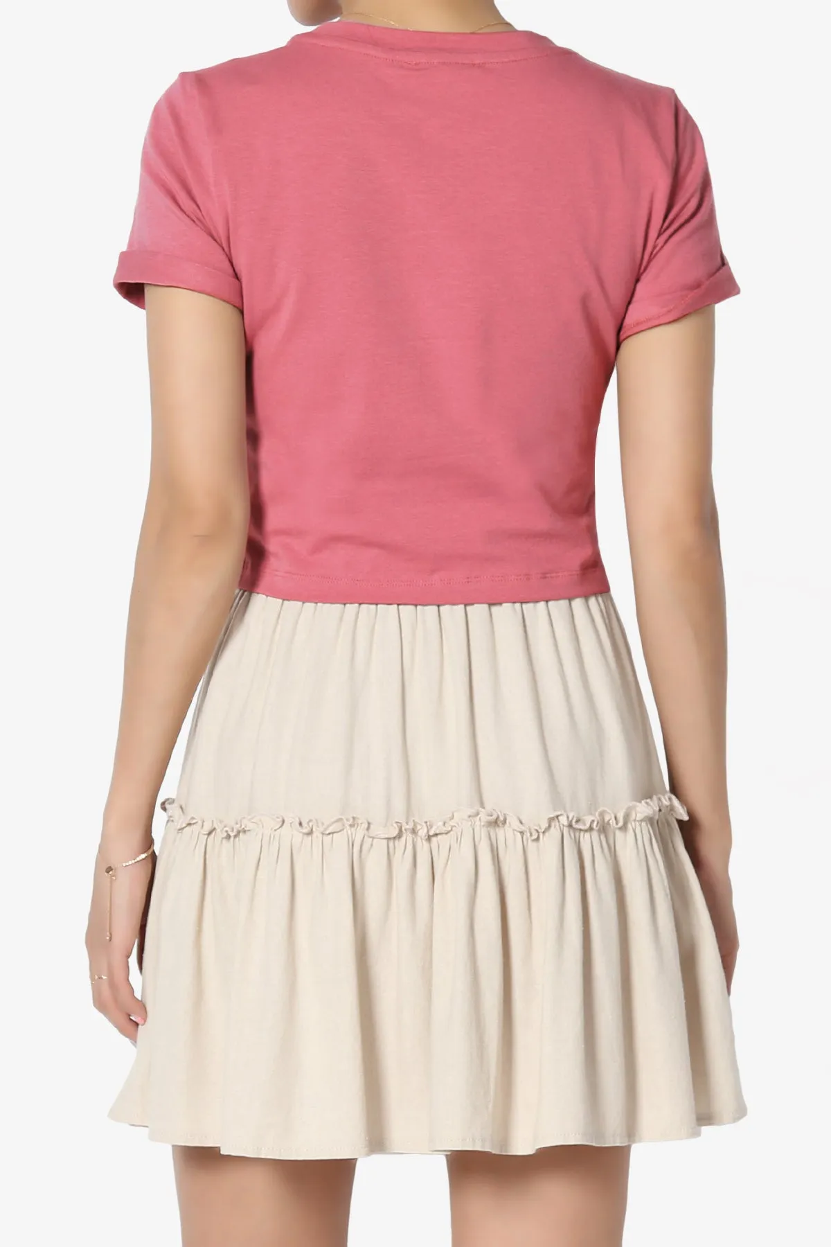 Moore Crew Neck Cotton Crop Tee