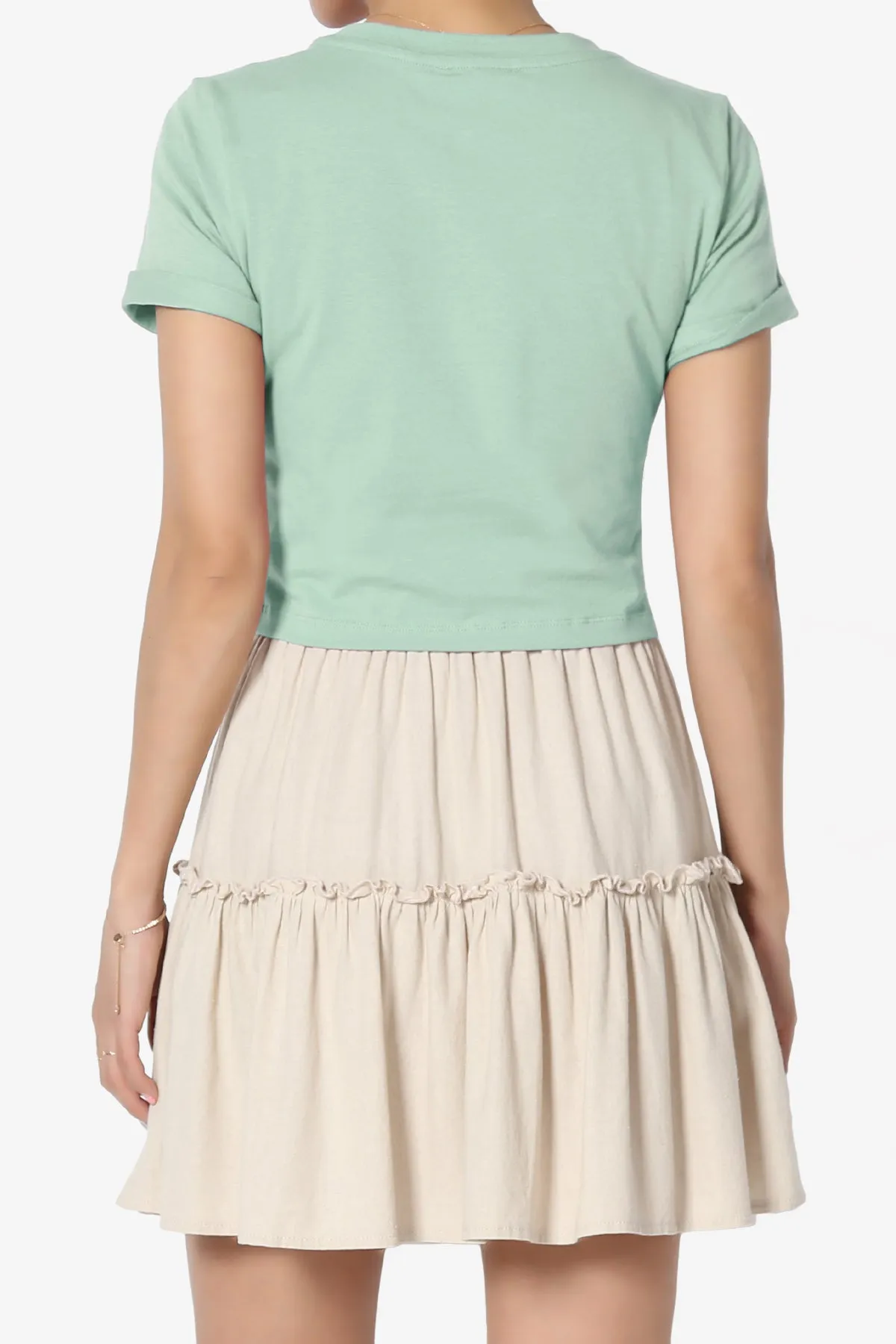 Moore Crew Neck Cotton Crop Tee