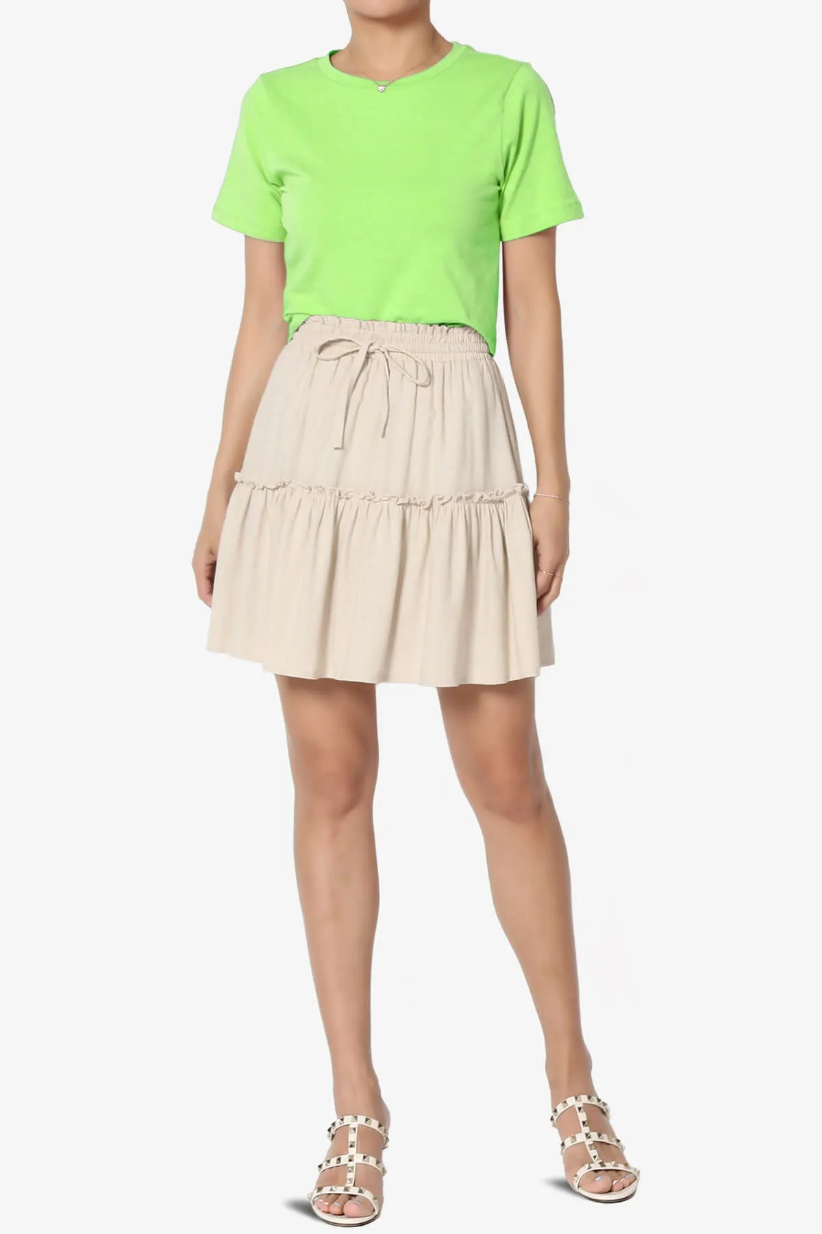 Moore Crew Neck Cotton Crop Tee