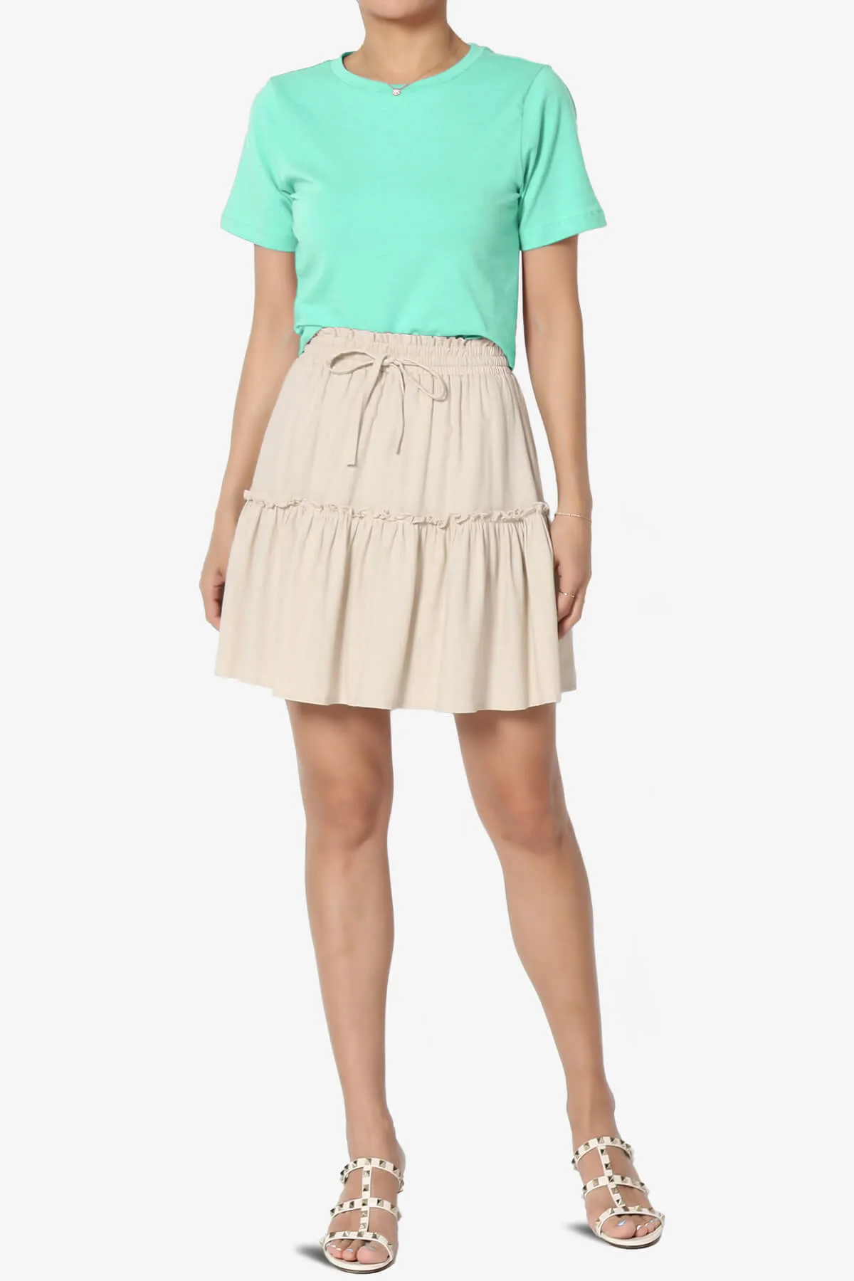 Moore Crew Neck Cotton Crop Tee