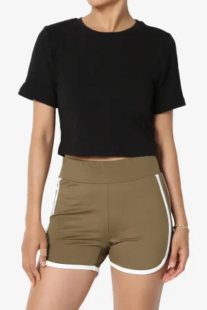 Moore Crew Neck Cotton Crop Tee