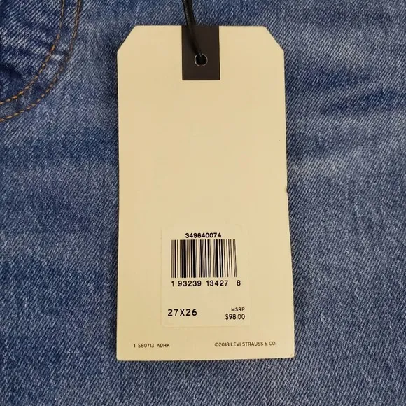 MSRP $98 Levi's Size 27 Wedgie High Waist Straight Leg Jeans