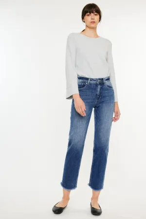 Nancy High Rise Slim Straight Leg Jeans