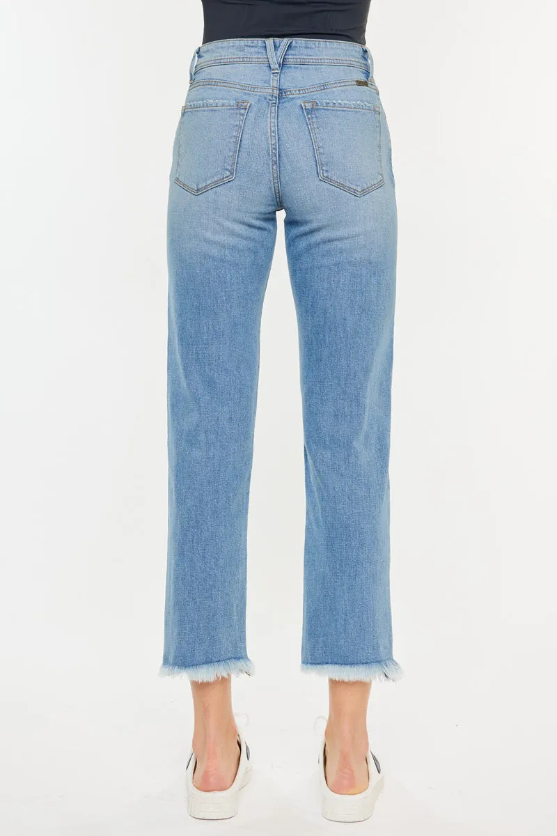 Nancy High Rise Slim Straight Leg Jeans