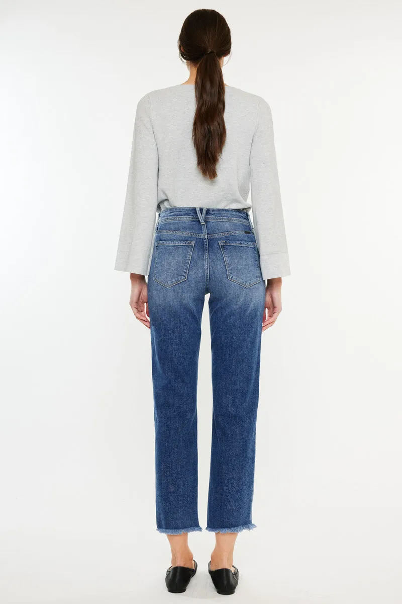 Nancy High Rise Slim Straight Leg Jeans