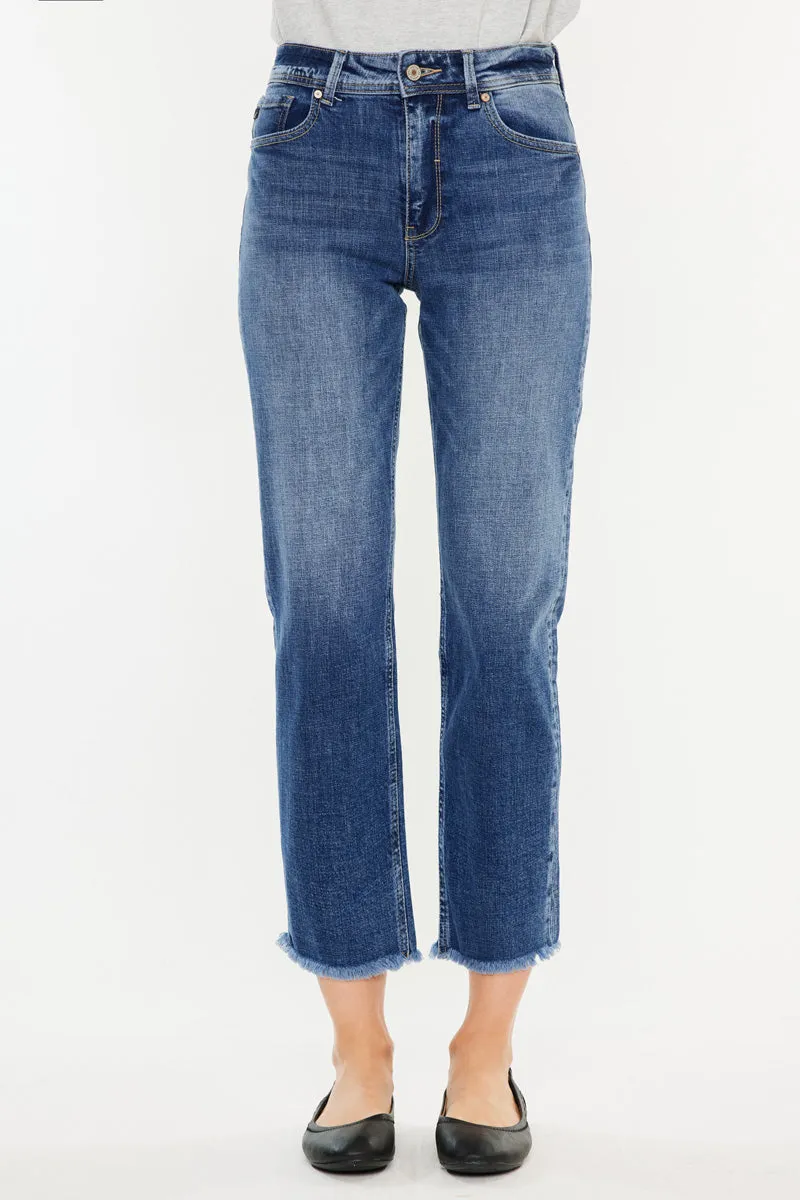 Nancy High Rise Slim Straight Leg Jeans