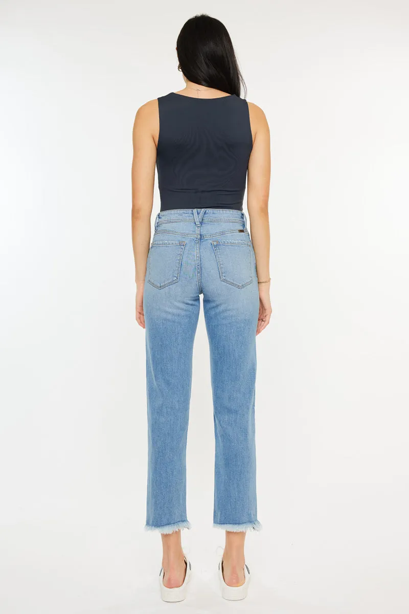 Nancy High Rise Slim Straight Leg Jeans