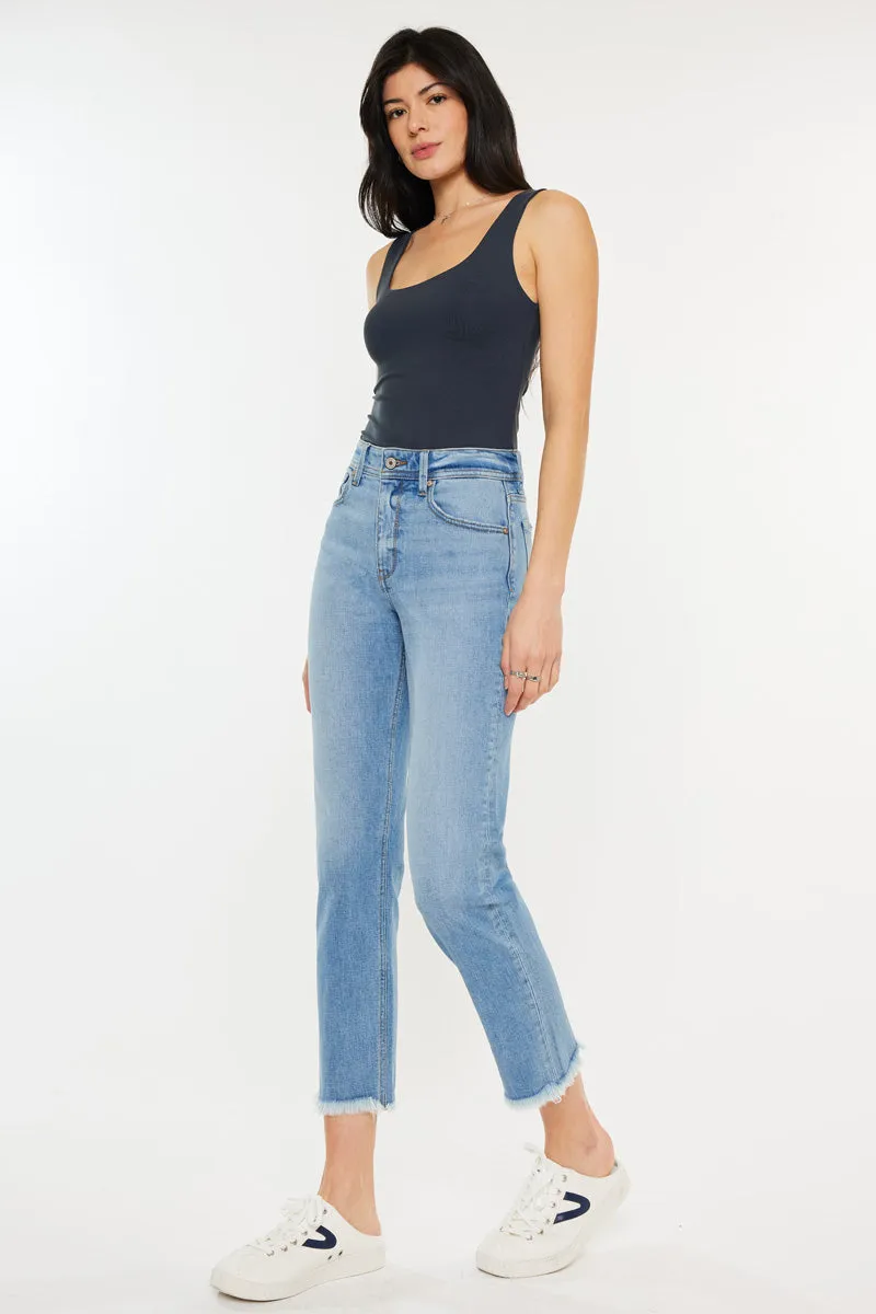 Nancy High Rise Slim Straight Leg Jeans