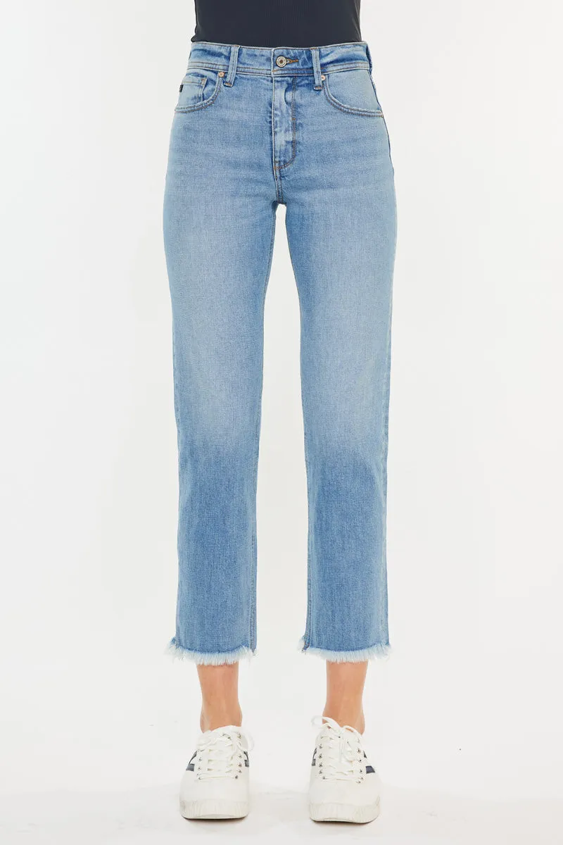 Nancy High Rise Slim Straight Leg Jeans