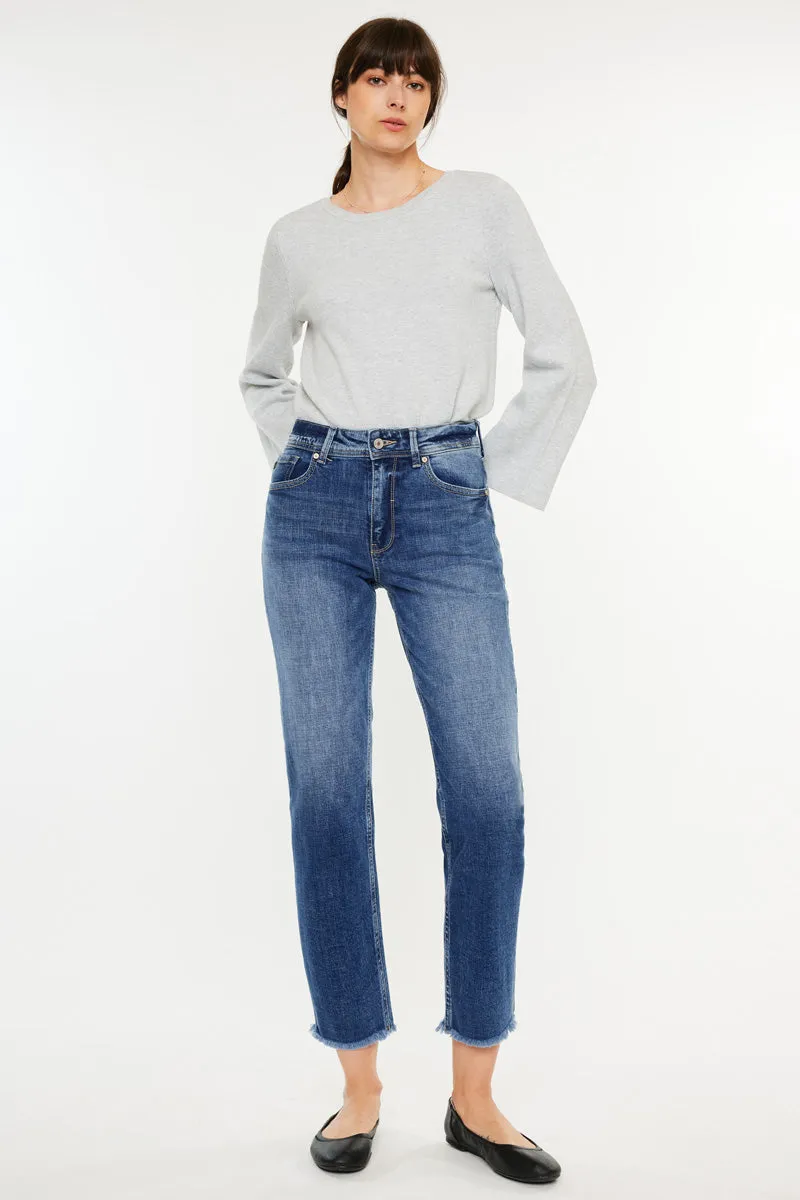 Nancy High Rise Slim Straight Leg Jeans