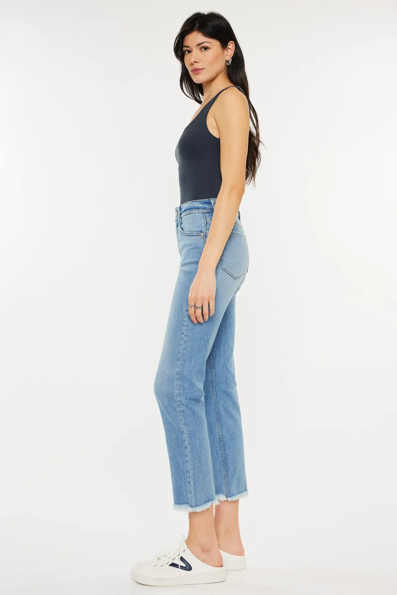 Nancy High Rise Slim Straight Leg Jeans