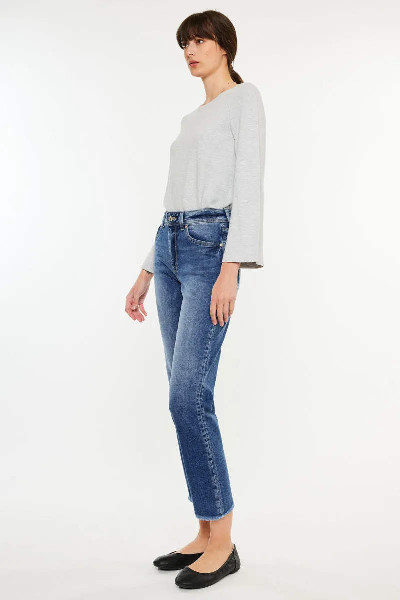 Nancy High Rise Slim Straight Leg Jeans