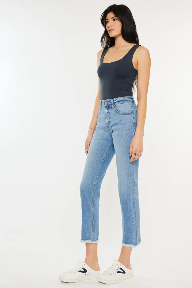 Nancy High Rise Slim Straight Leg Jeans