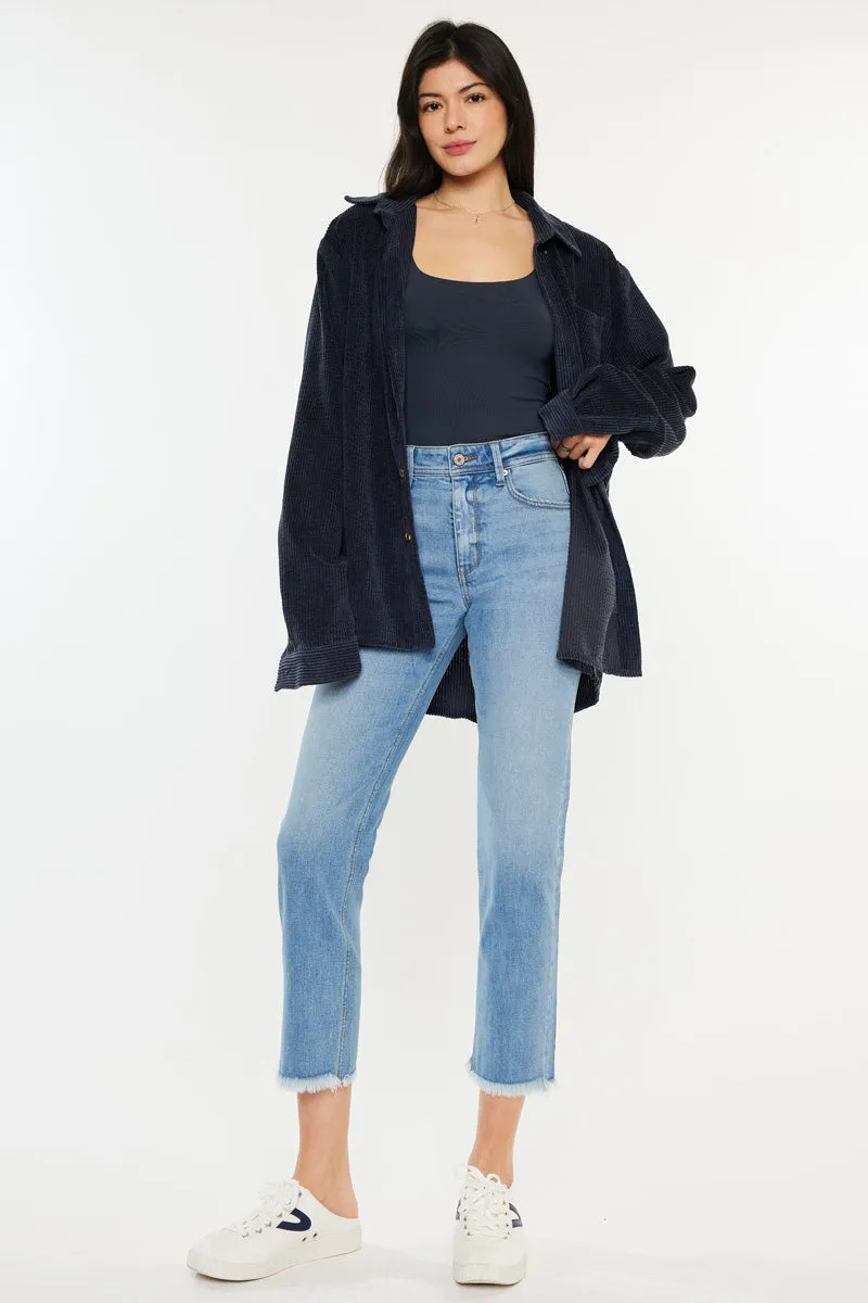 Nancy High Rise Slim Straight Leg Jeans