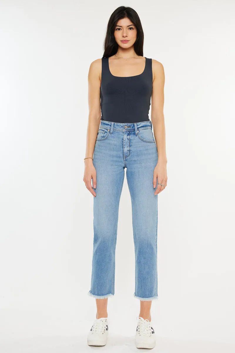 Nancy High Rise Slim Straight Leg Jeans