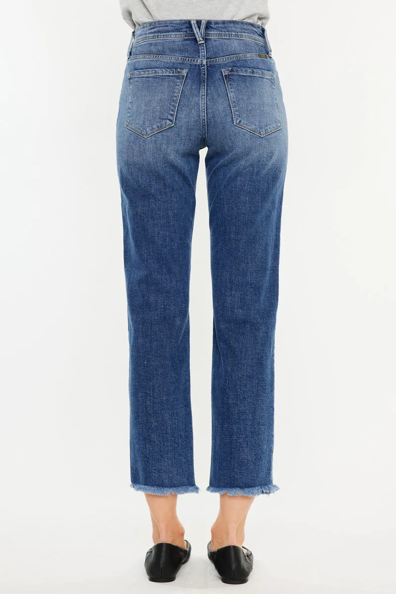 Nancy High Rise Slim Straight Leg Jeans