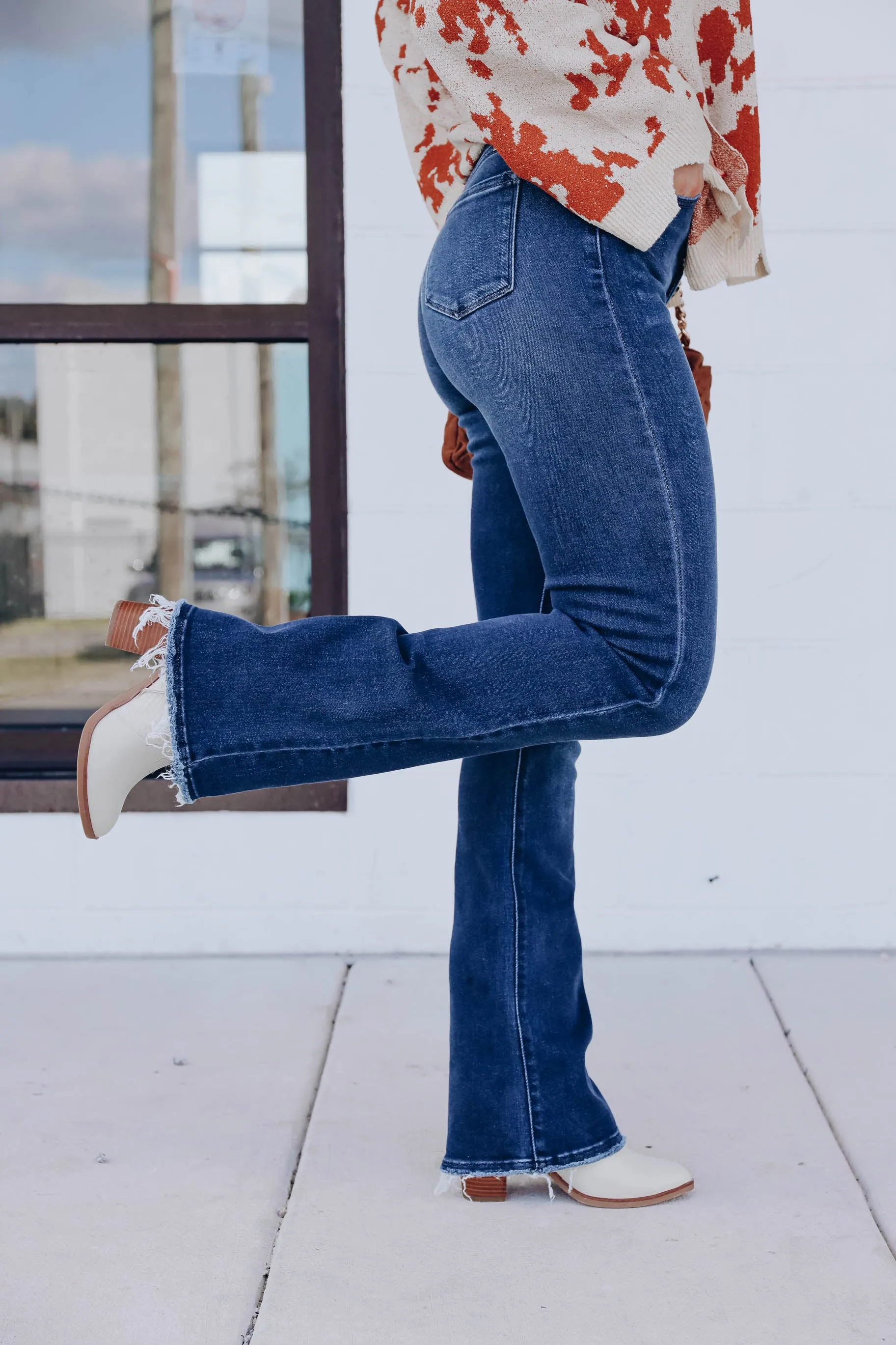 Naomi Bootcut Jeans - Dark