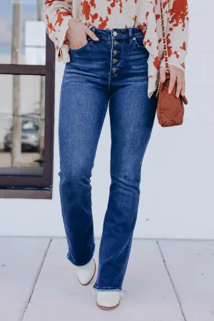 Naomi Bootcut Jeans - Dark