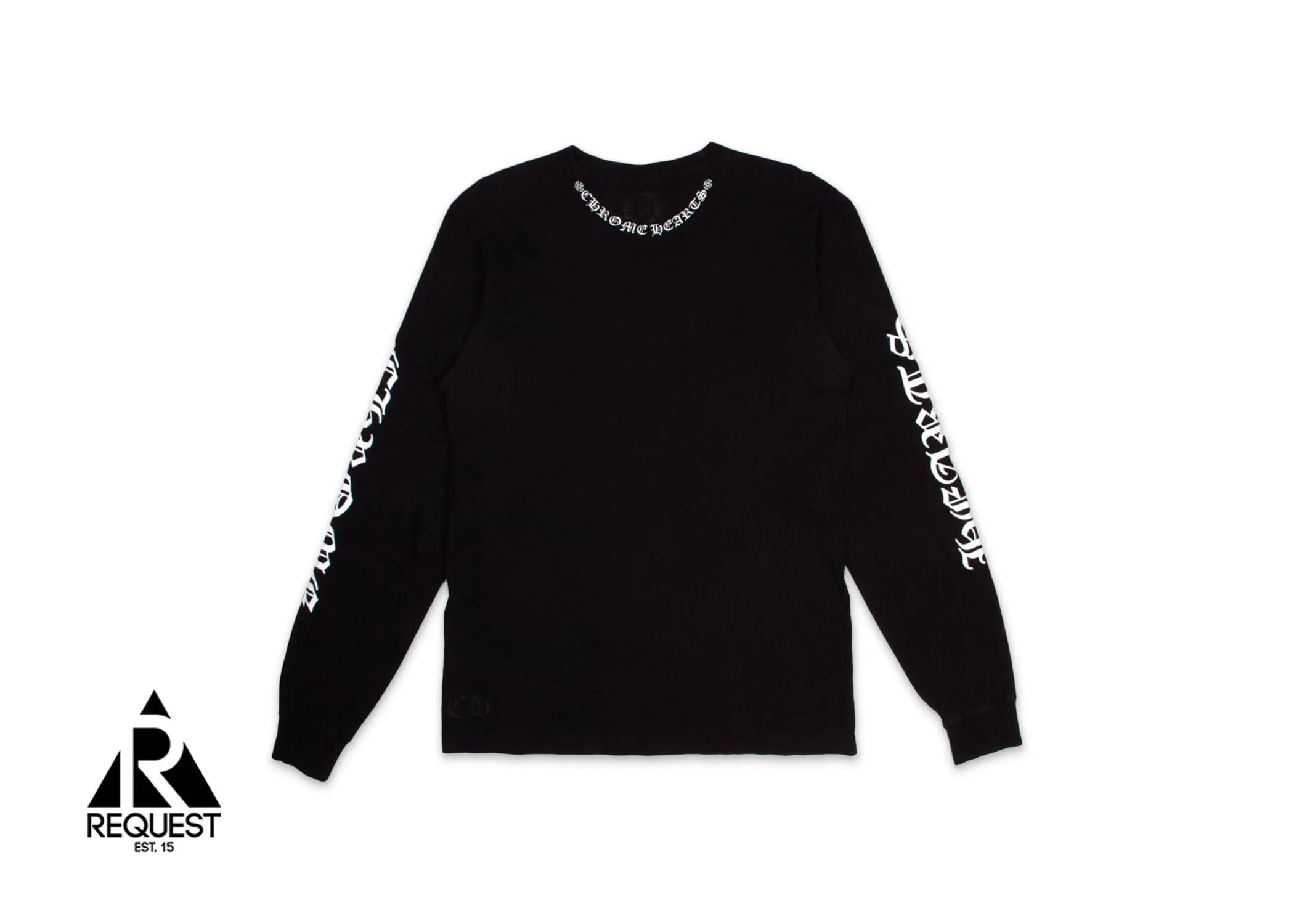 Neck Logo L/S Pocket Tee "Black"