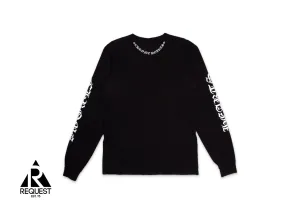 Neck Logo L/S Pocket Tee "Black"
