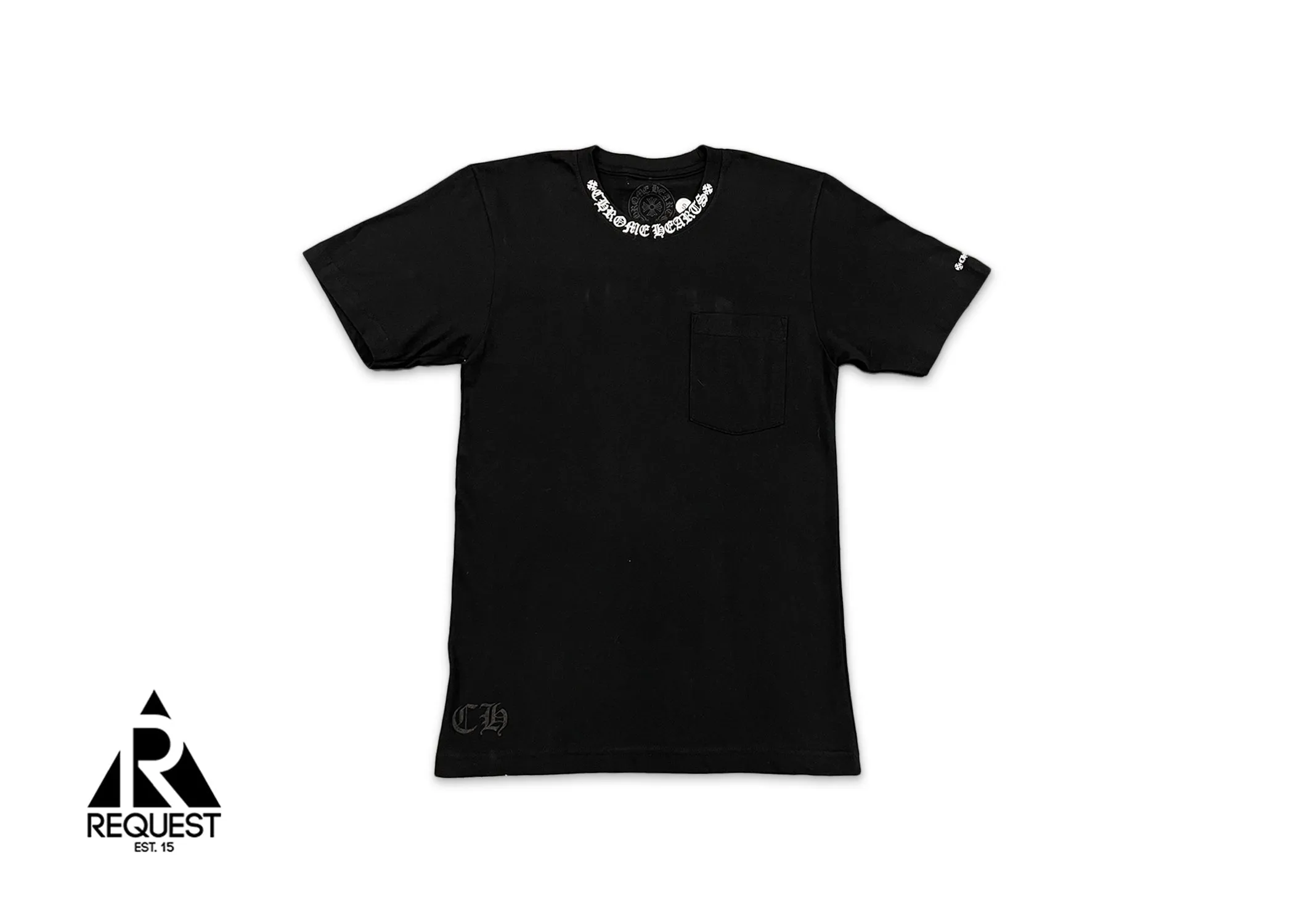 Neck Logo Pocket Tee "Black"