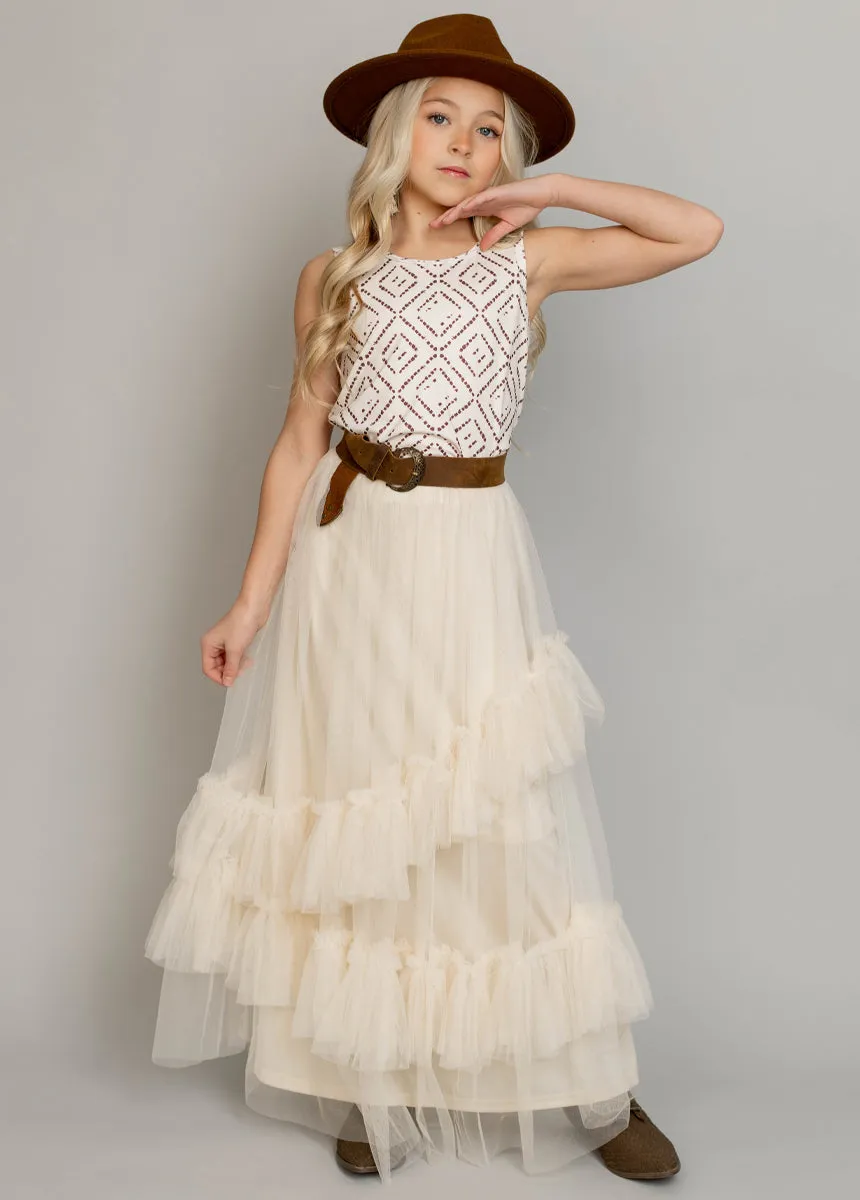 Neila Tank in Cream Boho Geo
