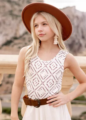 Neila Tank in Cream Boho Geo