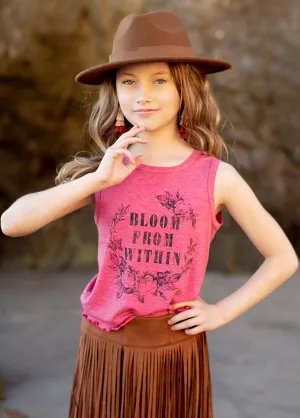 Neila Tank in Heather Wild Rose