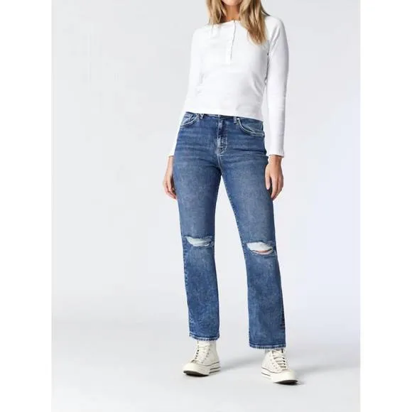 NEW MAVI barcelona jeans in mid ripped recycled blue